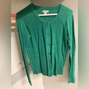 Kelly green cardigan